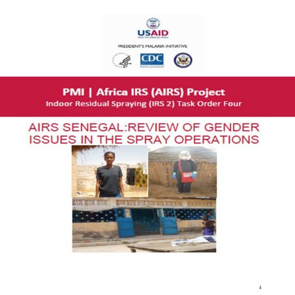 AIRS Senegal: Review of Gender Issues in the Spray Operations